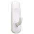 Removable Adhesive Utility Hooks, 3-lb Capacity, Plastic, White, 2/Pack - View 1