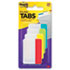 Durable File Tabs, 2 x 1 1/2, Red, Yellow, Green, Blue, 24/PK
