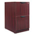 Valencia File/File Drawer Full Pedestal, 15-5/8w x 22-7/82d x 28-1/2h, Mahogany