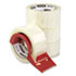 Carton Sealing Tape w/Dispenser, 2" x 60 yards, 3" Core, Clear, 4/Box