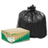 Recycled Can Liners, 33 gal, 1.25 mil, 33 x 39, Black, 100/Carton