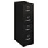 H410 Series Four-Drawer Locking Vertical File, 15w x 22d x 48-3/4h, Black