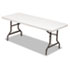 Resin Rectangular Folding Table, 72w x 30d x 29h, Platinum