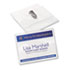 Badge Holders w/Laser/Inkjet Inserts, Top Loading, 3 x 4, White, 100/Box