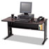Computer Desk W/ Reversible Top, 48w x 28d x 30h, Mahogany/Medium Oak/Black