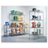 Wire Shelving Starter Kit, 4 Shelves, 48w x 24d x 72h, Silver - View 3