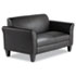 Reception Lounge Furniture, 2-Cushion Loveseat, 55-1/2w x 31-1/2d x 32h, Black - View 3