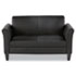 Reception Lounge Furniture, 2-Cushion Loveseat, 55-1/2w x 31-1/2d x 32h, Black