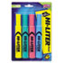 Desk Style Highlighter, Chisel Tip, Assorted Colors, 4/Set
