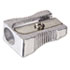 Metal Pencil Sharpener, Metallic Silver, 4/Pack