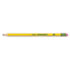 Ticonderoga Beginners Wood Pencil w/o Eraser, #2, Yellow Barrel, Dozen