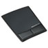 Memory Foam Wrist Rest w/Attached Mouse Pad, Black