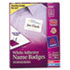 Flexible Self-Adhesive Laser/Inkjet Name Badge Labels, 2-1/3 x 3-3/8, WE, 400/Bx