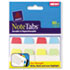 NoteTabs-Notes, Tabs and Flags in One, Blue/Green/Red/Yellow, One Inch, 80/PK