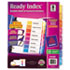 Ready Index Contemporary Table of Contents Divider, 1-8, Multi, Letter