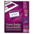 Additional White Laser/Inkjet Inserts, 2 1/4 x 3 1/2, White, 400/Box