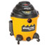 Economical Wet/Dry Vacuum, 12 Gallon Capacity, 23 lbs, Black/Yellow