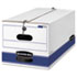 Stor/File Storage Box, Letter, Button Tie, White/Blue, 12/Carton