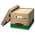 Stor/File Extra Strength Storage Box, Letter/Legal, Kraft/Green, 12/Carton