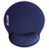 Memory Foam Mouse Pad with Wrist Rest, Blue, 7 1/4" x 8 1/4"