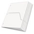 Untabbed Ring Binder Double Pocket Dividers, Letter, White, 5/Pack