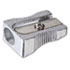 Metal Pencil Sharpener, Metallic Silver