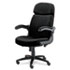 Big & Tall Executive Pivot-Arm Chair, Acrylic/Poly Blend Fabric, Black