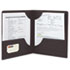 Lockit Two-Pocket Folder, Leatherette Stock, 11 x 8-1/2, Black, 25/Box
