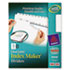 Index Maker Clear Label Dividers, 5-Tab, Letter, White