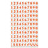 Interchangeable Magnetic Characters, Numbers, Red, 3/4"h