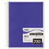 5 Subject Notebook, College Rule, 8-1/2 x 11, White, 200 Sheets/Pad