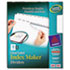 Index Maker Clear Label Dividers, 8-Tab, Letter, White, 5 Sets