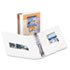 Durable Vinyl EZ-Turn Ring View Binder, 11 x 8-1/2, 2" Capacity, White