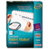 Index Maker Clear Label Dividers, 5-Tab, Letter, White, 25 Sets