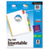 WorkSaver Big Tab Dividers, Multicolor Tabs, 8-Tab, Letter, White