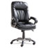 Executive High-Back Swivel/Tilt Leather Chair, Black