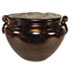 Fiberglass Floor Pot for Artifical Trees, 16" Diameter, Mahogany