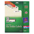 Permanent Adhesive Laser/Inkjet File Folder Labels, Assorted, 750/Pack