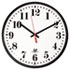 Quartz Slimline Clock, 12-3/4in, Black