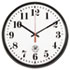 Atomic Slimline Contemporary Clock, 12-3/4in, Black