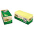 Recycled Notes, 3 x 3, Canary Yellow, 24 75-Sheet Pads/Pack