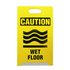 Economy Floor Sign, 12 x 14 x 20, Yellow/Black