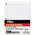 Mediumweight 16-lb. Filler Ppr, 11 x 8-1/2, College Rule, Bright WE, 500 Shts/Pk