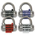 Password Plus Combination Lock, Hardened Steel Shackle, 2-1/2" Wide, Silver
