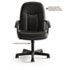VL601 Leather Mid-Back Swivel/Tilt Chair, Metal, 26w x 33-1/2d x 43h, Black - View 3