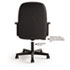 VL601 Leather Mid-Back Swivel/Tilt Chair, Metal, 26w x 33-1/2d x 43h, Black - View 4