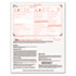 W-3 Tax Form, 8 1/2 x 11, 50 Forms, 4/Box