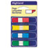 Pop-Up Page Flags, 1/2" x 1.719", 140 Flags, 35 Each Blue,Red,Green,Yellow