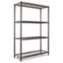 Wire Shelving Starter Kit, 4 Shelves, 48w x 18d x 72h, Black