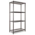 Wire Shelving Starter Kit, 4 Shelves, 36w x 18d x 72h, Black